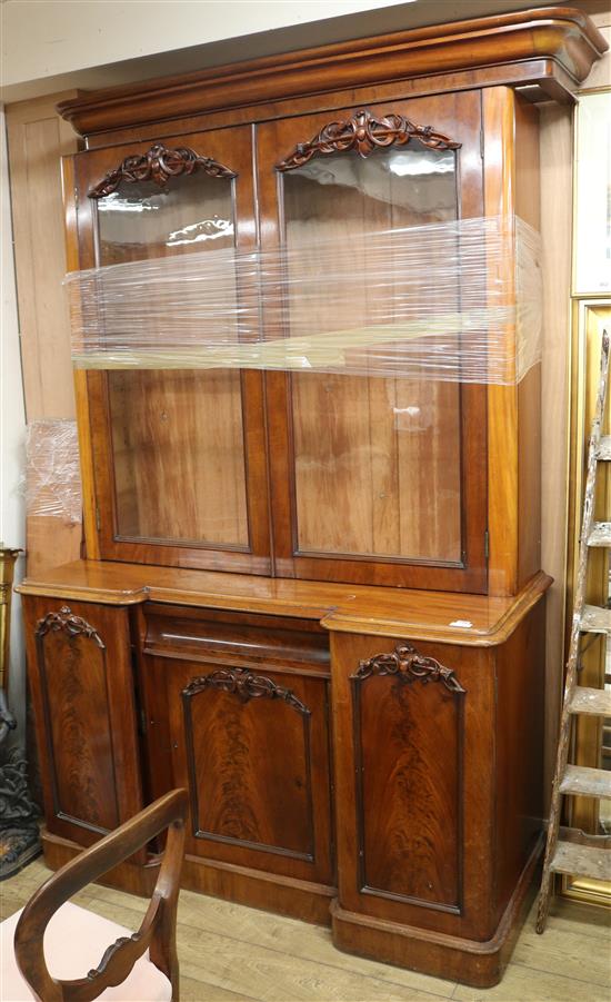 A Victorian mahogany bookcase, W.5ft